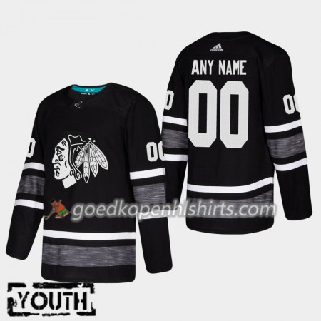 Chicago Blackhawks Custom 2019 All-Star Adidas Zwart Authentic Shirt - Kinderen